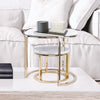 Mini Accent Gold Marble Table - Wholesale Designer Metal Candleholders & Candelabras, Modern Centerpieces, Contemporary Plant Stands in Bulk for Interior Design & Home Decor | Unlimited Containers Inc