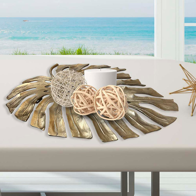 Monstera Leaf Platter and Wall Art - Wholesale Designer Metal Candleholders & Candelabras, Modern Centerpieces, Contemporary Plant Stands in Bulk for Interior Design & Home Decor | Unlimited Containers Inc