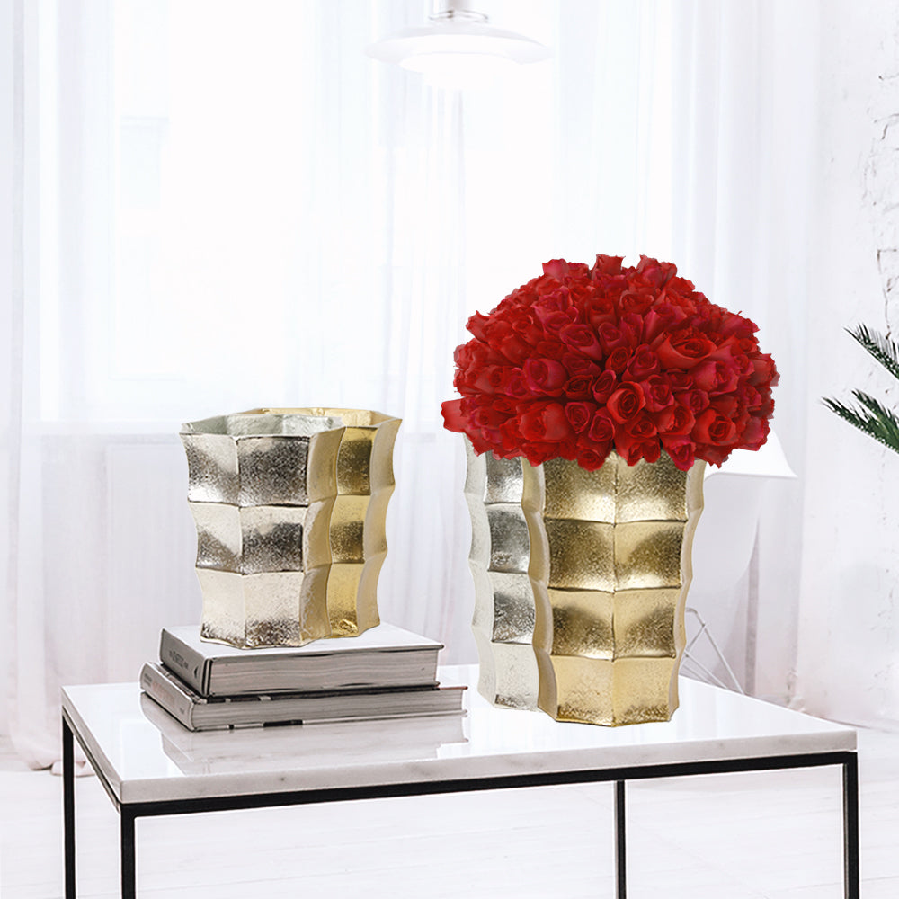 Deco Metallic Vases - Wholesale Designer Metal Candleholders & Candelabras, Modern Centerpieces, Contemporary Plant Stands in Bulk for Interior Design & Home Decor | Unlimited Containers Inc