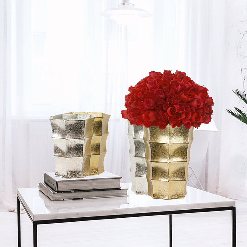 Deco Metallic Vases - Wholesale Designer Metal Candleholders & Candelabras, Modern Centerpieces, Contemporary Plant Stands in Bulk for Interior Design & Home Decor | Unlimited Containers Inc