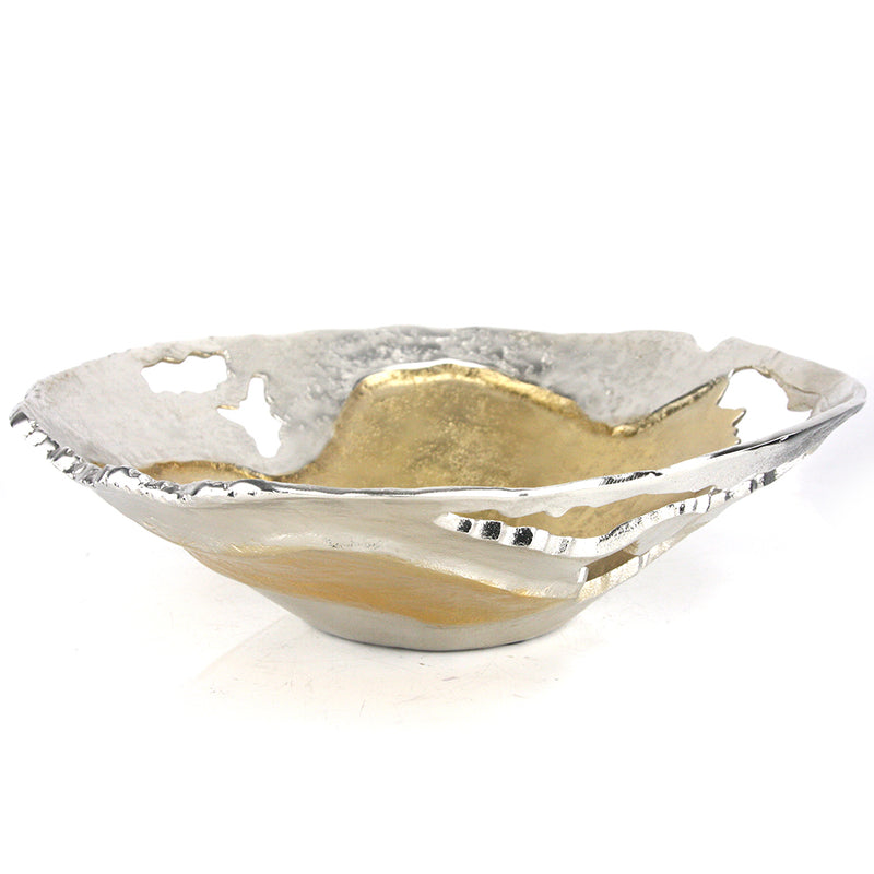 Strata Vase and Supernova Bowls - Wholesale Designer Metal Candleholders & Candelabras, Modern Centerpieces, Contemporary Plant Stands in Bulk for Interior Design & Home Decor | Unlimited Containers Inc