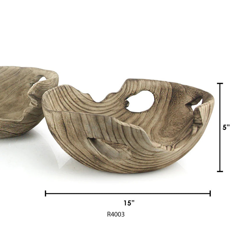 Whimsical Wood Dish and Platter - Wholesale Decorative Wooden Pots & Planters, Wood Columns, Natural Wood Plant Stands, Log Decor Home Accents in Bulk | Unlimited Containers Inc