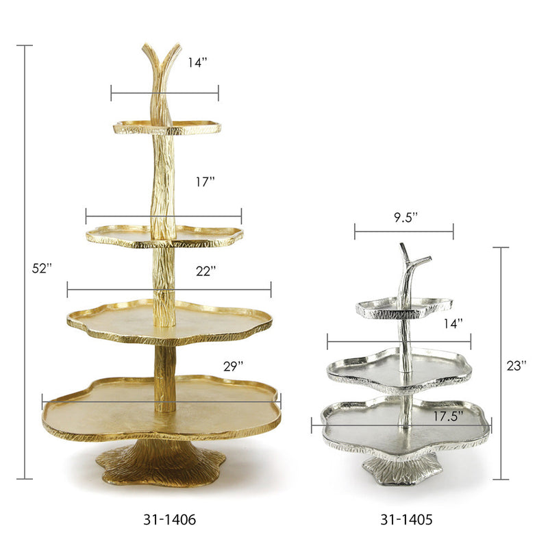 Multi-tiered Cake Stand - Wholesale Designer Metal Candleholders & Candelabras, Modern Centerpieces, Contemporary Plant Stands in Bulk for Interior Design & Home Decor | Unlimited Containers Inc