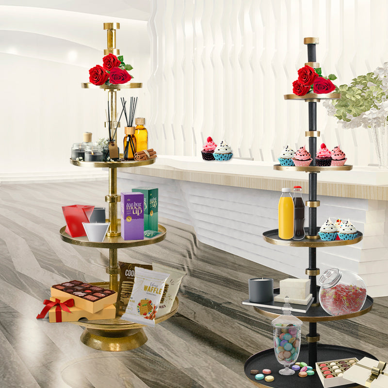 Aluminum Round Stacking Tier Stand - Wholesale Designer Metal Candleholders & Candelabras, Modern Centerpieces, Contemporary Plant Stands in Bulk for Interior Design & Home Decor | Unlimited Containers Inc