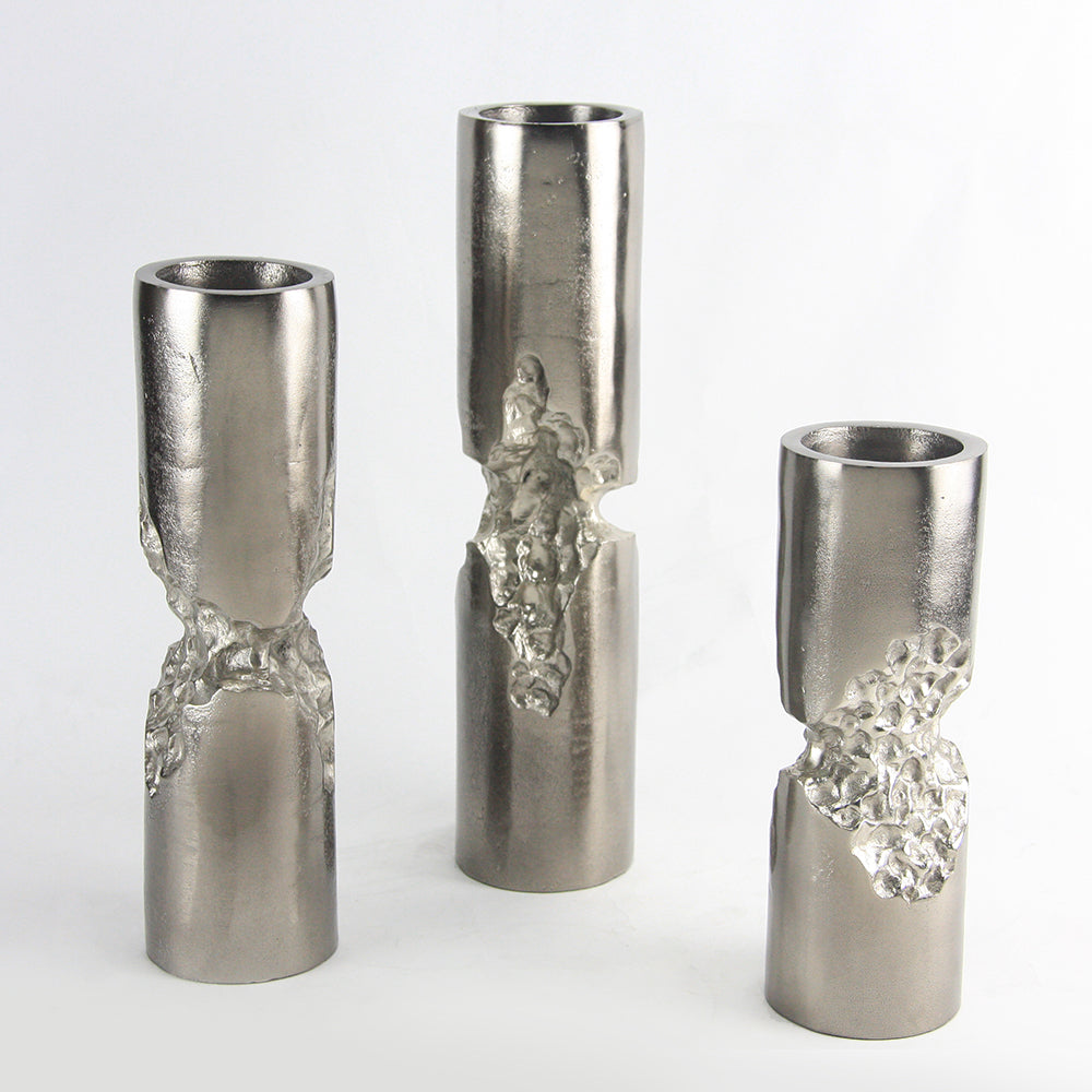 Chiseled Pillar Candle Holder