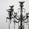 Pearlized Black Candelabra with Premium Crystals - Wholesale Designer Metal Candleholders & Candelabras, Modern Centerpieces, Contemporary Plant Stands in Bulk for Interior Design & Home Decor | Unlimited Containers Inc
