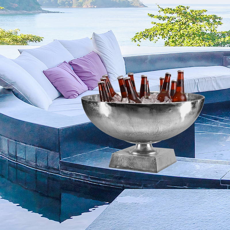 Pedestal Bowl - Wholesale Designer Metal Candleholders & Candelabras, Modern Centerpieces, Contemporary Plant Stands in Bulk for Interior Design & Home Decor | Unlimited Containers Inc