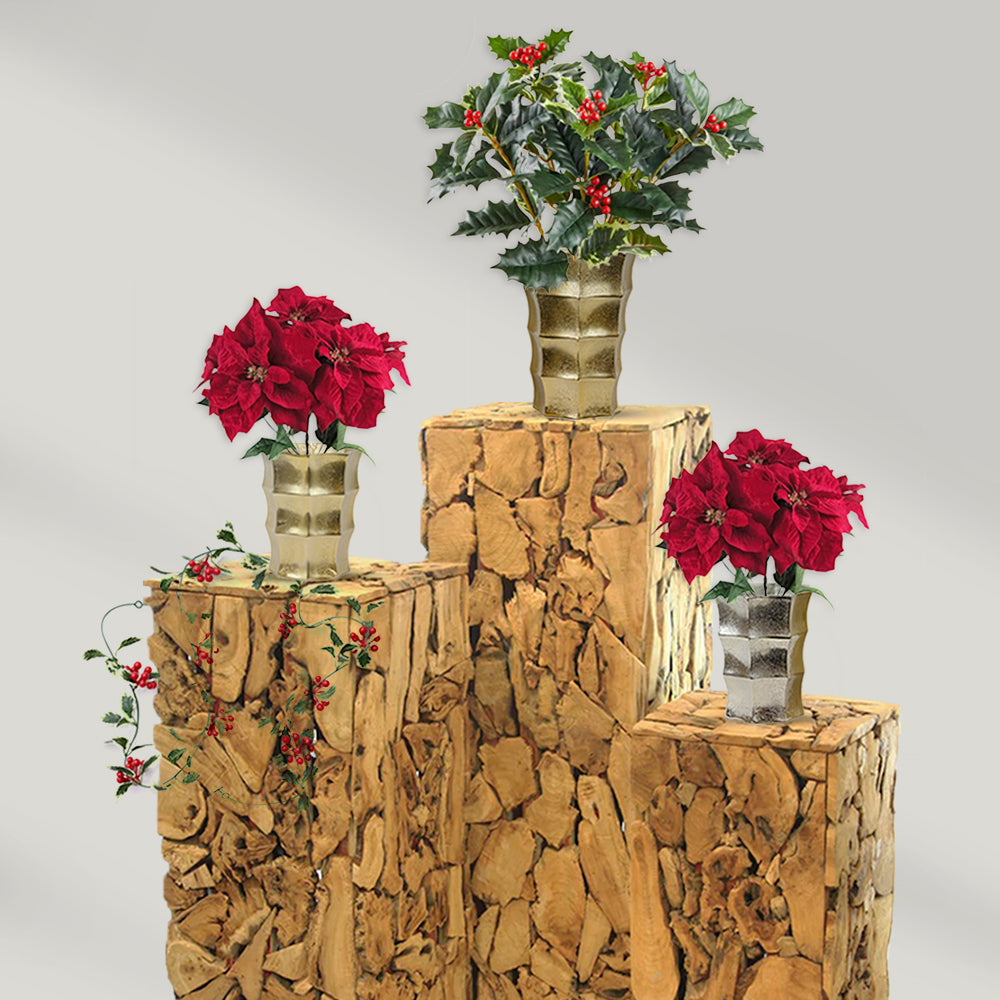 Square Wood Column - Wholesale Decorative Wooden Pots & Planters, Wood Columns, Natural Wood Plant Stands, Log Decor Home Accents in Bulk | Unlimited Containers Inc