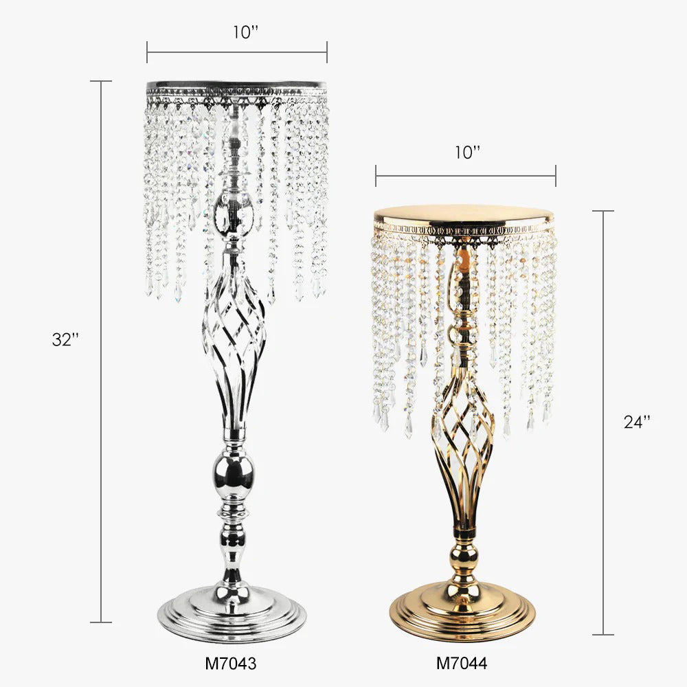 Hanging Crystals Floor/Table Cake Stand