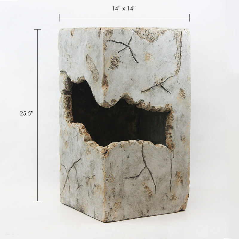 Prehistoric Poly Resin Collection - Wholesale Poly Resin Vases for Flowers, Designer Poly Resin Columns, Aesthetic Stands and Modern Centerpieces in Bulk for Home Decor Industry | Unlimited Containers Inc