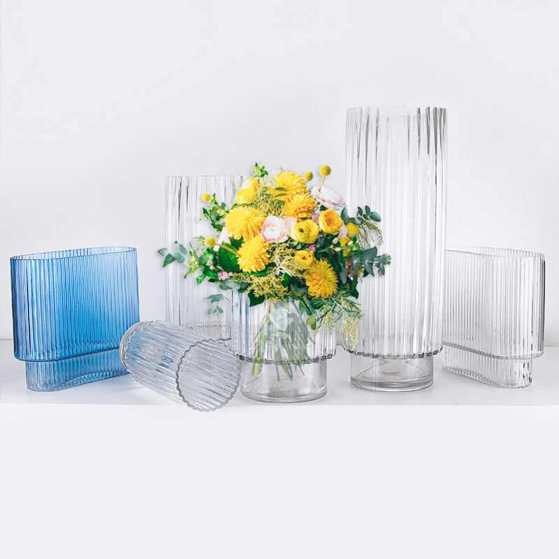 Fluted Vase - Wholesale Glass Floral Vases, Colorful Flower Vessels in Bulk & Decorative Containers For Florists | Unlimited Containers Inc