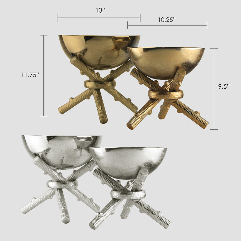 Triple Stick Bowl Stand - Wholesale Designer Metal Candleholders & Candelabras, Modern Centerpieces, Contemporary Plant Stands in Bulk for Interior Design & Home Decor | Unlimited Containers Inc