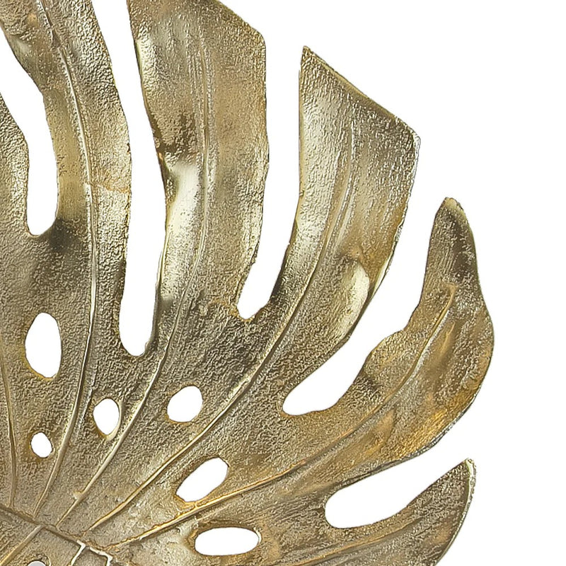 Monstera Leaf Platter and Wall Art - Wholesale Designer Metal Candleholders & Candelabras, Modern Centerpieces, Contemporary Plant Stands in Bulk for Interior Design & Home Decor | Unlimited Containers Inc