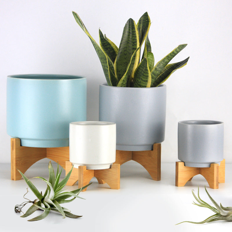 Classic Wood Stand Pots - Wholesale Ceramic Planters, Bulk Ceramic Pots & Decorative Pottery for Home Decor Industry | Unlimited Containers Inc