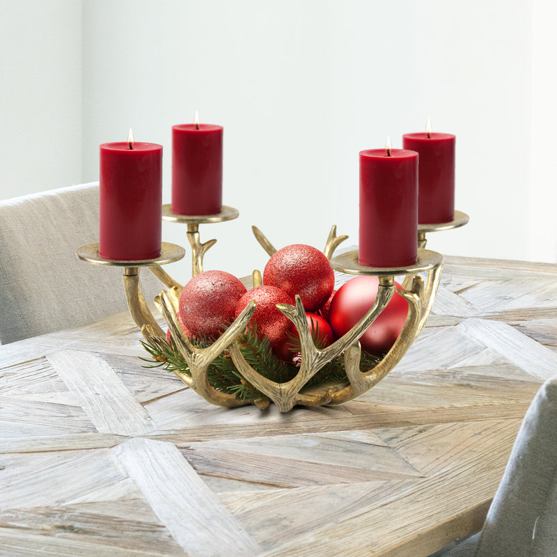 Antler Candle Stand - Wholesale Designer Metal Candleholders & Candelabras, Modern Centerpieces, Contemporary Plant Stands in Bulk for Interior Design & Home Decor | Unlimited Containers Inc