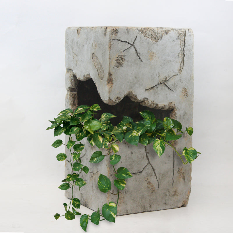 Prehistoric Poly Resin Collection - Wholesale Poly Resin Vases for Flowers, Designer Poly Resin Columns, Aesthetic Stands and Modern Centerpieces in Bulk for Home Decor Industry | Unlimited Containers Inc