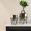 Metal Planter with Stand - Wholesale Designer Metal Candleholders & Candelabras, Modern Centerpieces, Contemporary Plant Stands in Bulk for Interior Design & Home Decor | Unlimited Containers Inc