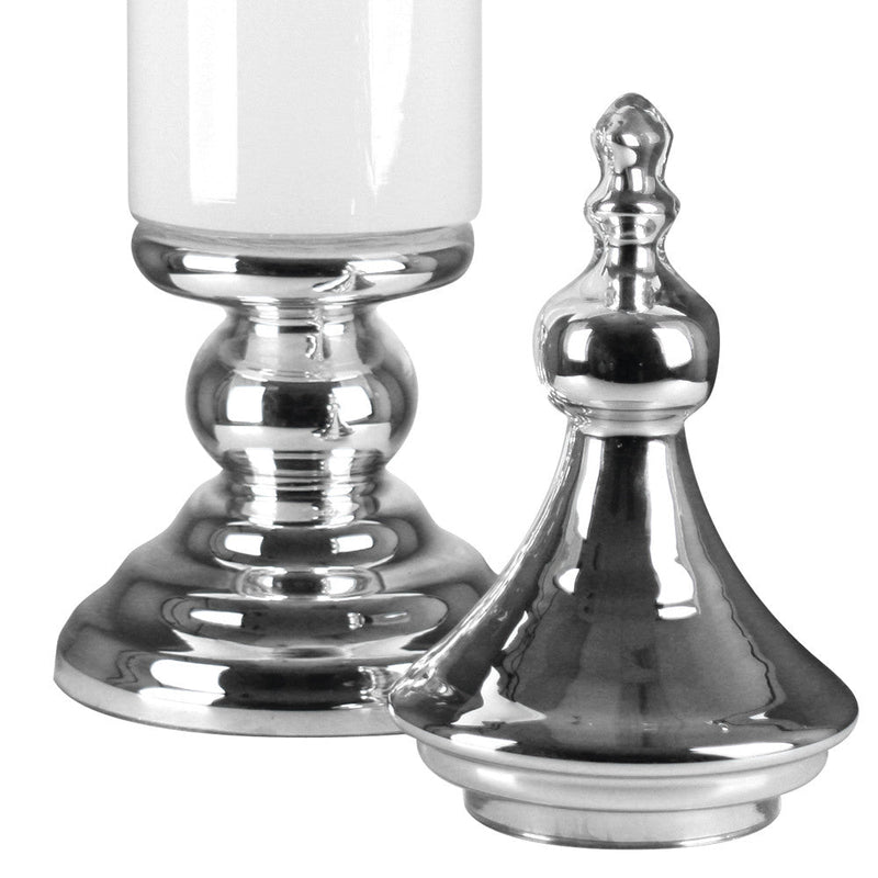 Metallic Accent White/Clear - Wholesale Glass Floral Vases, Colorful Flower Vessels in Bulk & Decorative Containers For Florists | Unlimited Containers Inc