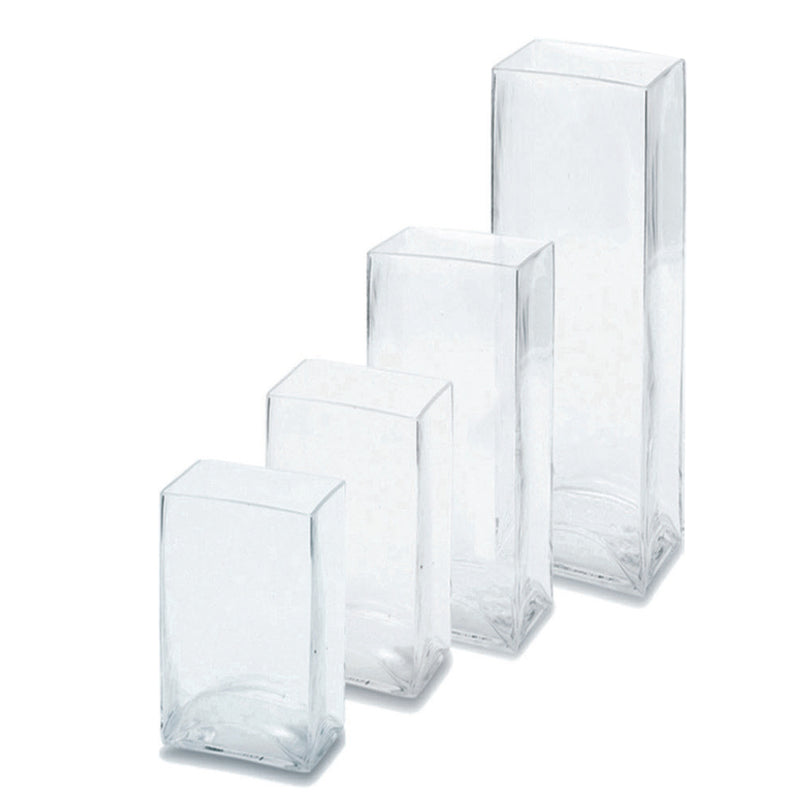Open 3" x 4" Rectangles - Wholesale Glass Floral Vases, Colorful Flower Vessels in Bulk & Decorative Containers For Florists | Unlimited Containers Inc