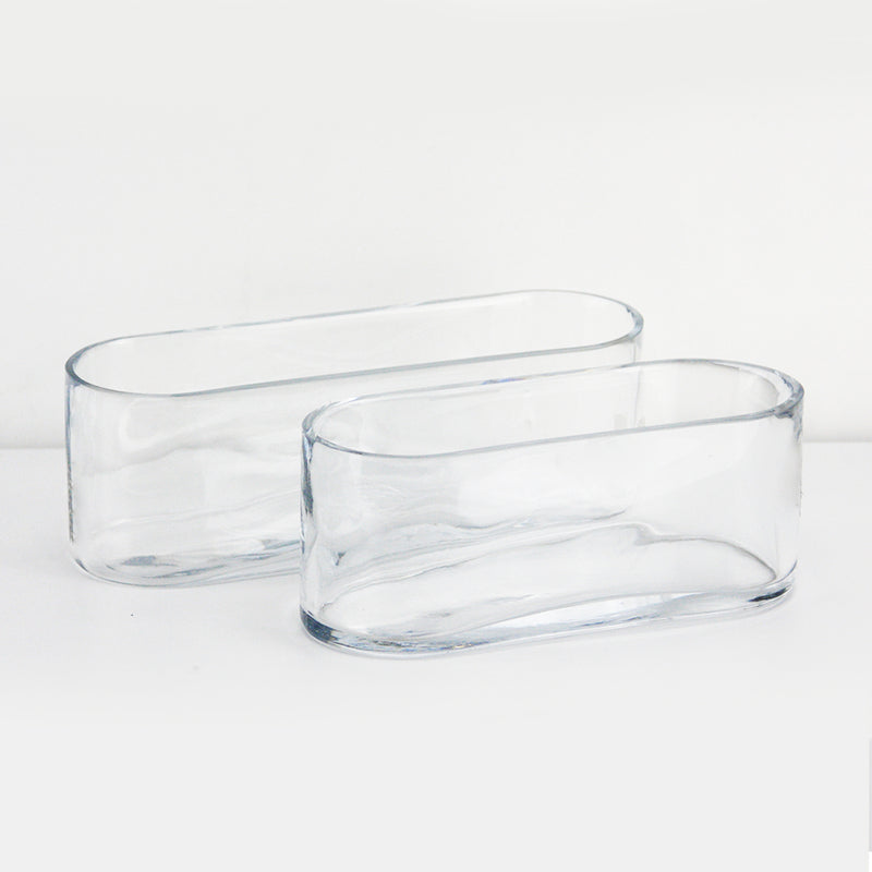 Long Oval Dish - Wholesale Glass Floral Vases, Colorful Flower Vessels in Bulk & Decorative Containers For Florists | Unlimited Containers Inc