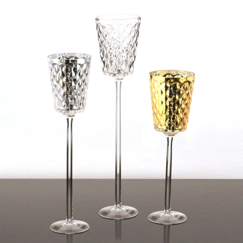 Candle Holder Set - Wholesale Glass Floral Vases, Colorful Flower Vessels in Bulk & Decorative Containers For Florists | Unlimited Containers Inc