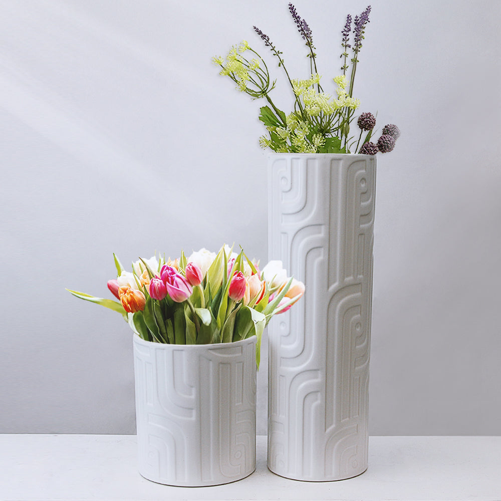 Matte Patterned Vase